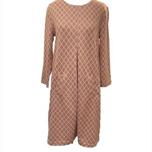 Tyler Boe Wisteria Tile Purple Zip Jacquard Dress S NWT